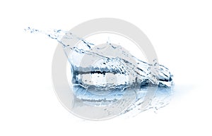 Beautiful clear water splash isolated