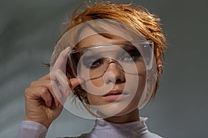 Beautiful clever woman portrait