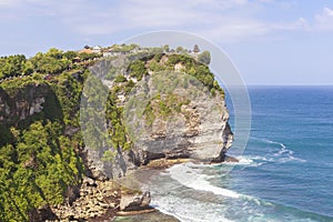 Beautiful cliff of the Uluwatu temple, Bali Island