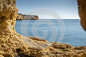 Beautiful cliffs of Algarve, Algar Seco, Portugal photo