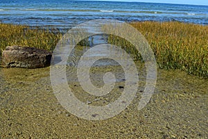 Beautiful close up on the waters in cape cod