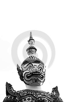 Beautiful closeup the Giant At the Wat arun in Bkk,Thailand photo