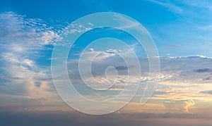 Beautiful cloud in the blue sky background