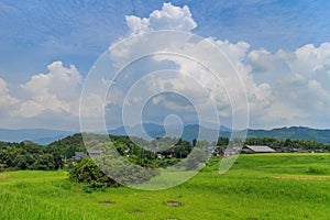 Beautiful cloud formation around Kikuchi Castle