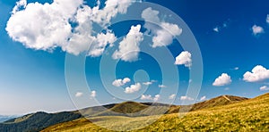 Beautiful cloud formations on a deep blue sky