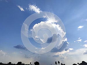 Beautiful cloud stock footage with blue sky