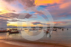 beautiful cloud in sunrise at Rawai beach