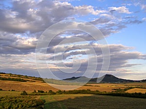 Beautiful clouds above Ceske Stredohori