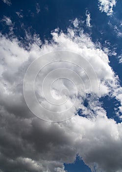 Beautiful clouds against blue sky as background