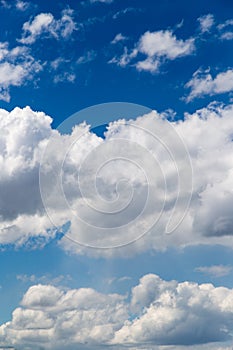 Beautiful clouds against blue sky as background