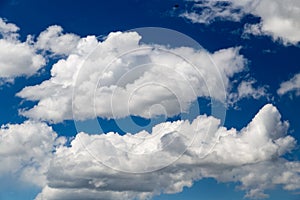 Beautiful clouds against blue sky as background