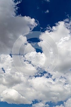 Beautiful clouds against blue sky as background