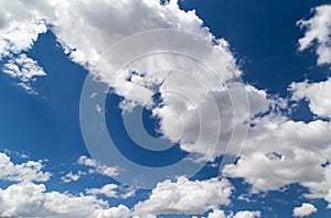 Beautiful clouds against blue sky as background