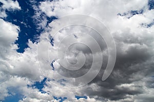 Beautiful clouds against blue sky as background