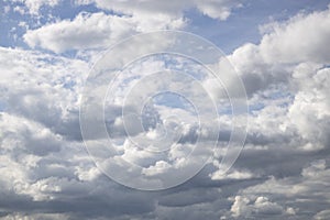 A beautiful clouds against the blue sky background. Clouds in the sky. Beautiful natural pattern in the sky