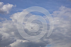 A beautiful clouds against the blue sky background. Clouds in the sky. Beautiful natural pattern in the sky