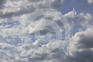 A beautiful clouds against the blue sky background. Clouds in the sky. Beautiful natural pattern in the sky