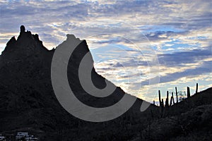 Beautiful clouds back of Tetakawi mountain.