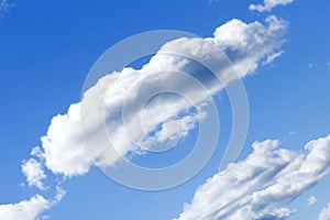 Beautiful clouds with blue sky background. Nature weather, cloud blue sky and sun .