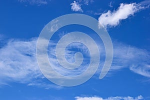 Beautiful clouds with blue sky background, Blue sky and white cloud, tiny clouds