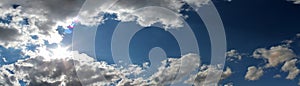Beautiful clouds and blue sky panorama in high resolution