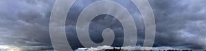 Beautiful clouds and blue sky panorama in high resolution