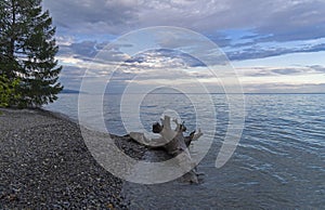 Beautiful clouds over Baikal Lake