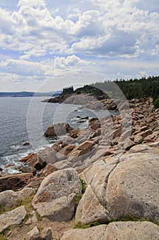 Beautiful clouds over the rugged coastline