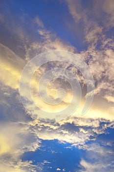 Beautiful clouds in the sky before dawn