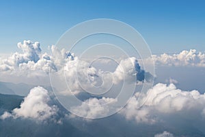 Beautiful Cloudscape. Aerial view of clouds