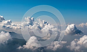 Beautiful Cloudscape. Aerial view of clouds