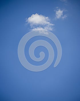 Beautiful cloudscape blue gradient without seagulls or birds photo