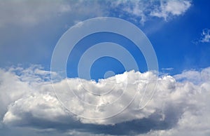 Beautiful cloudscape with blue sky and white clouds