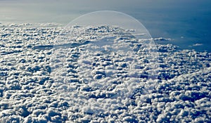 Beautiful cloudscape captured from the aircraft unique stock photo