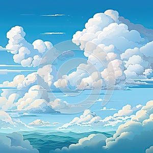 Beautiful cloudscape. Illustration