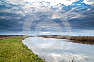 Beautiful cloudscape over river