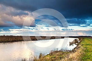 Beautiful cloudscape over river
