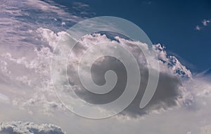 Beautiful cloudy cloudscape over horizon on clearing day