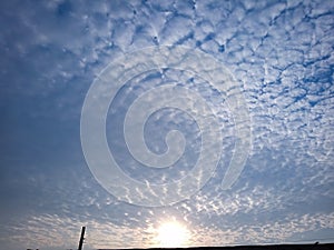 beautiful cloudy sky. sunny weather. cloudy sky at day time. blue background. Rainy cloudy sky .