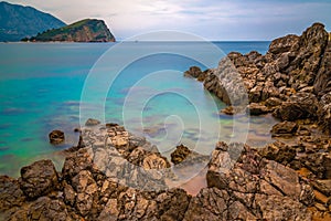 Beautiful coast around Budva town