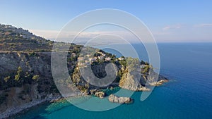 Beautiful coast of Camina, Calabria aerial view photo