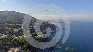 Beautiful coast of Camina, Calabria aerial view photo