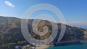 Beautiful coast of Camina, Calabria aerial view photo