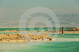 Beautiful coast of the Dead Sea