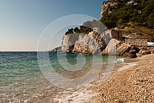 The beautiful coast of eastern Istria in Croatia