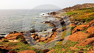 Beautiful coast of Mediterranean sea in Portoscuso, Carbonia-Iglesias, south Sardinia, Italy