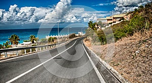 Beautiful coast of Saint Maarten - Dutch Antilles