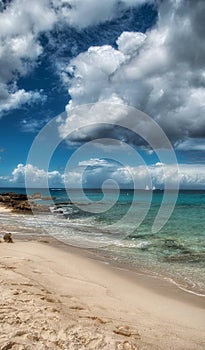 Beautiful coast of Saint Maarten - Dutch Antilles