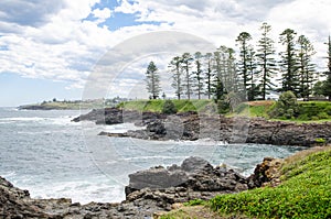 Beautiful coastal beach at storm bay in Kiama, New South Wales, Australia.