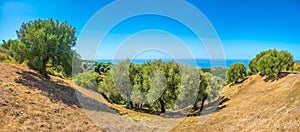 Beautiful coastal landscape at the Cilentan Coast, Campania, Italy